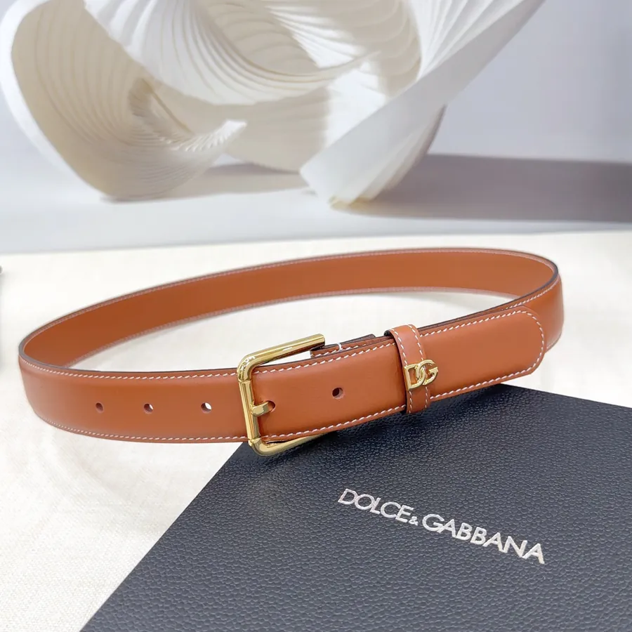 D&G Belt in 3.0cm Width, Premium Full Grain Leather