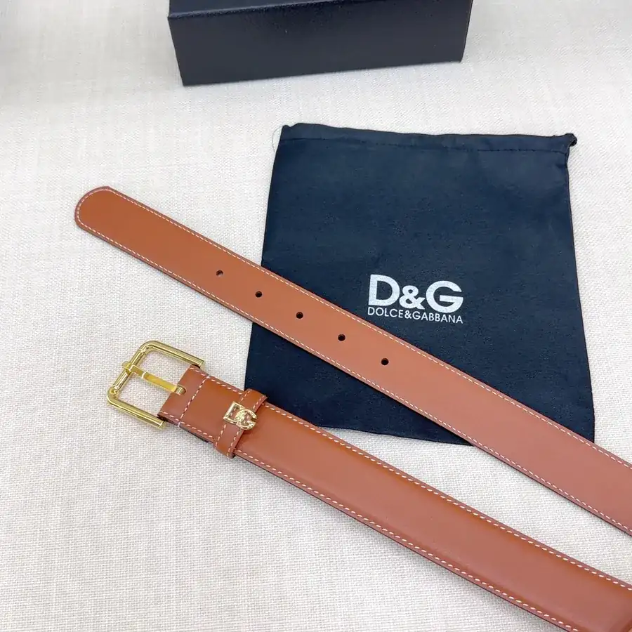 D&G Belt in 3.0cm Width, Premium Full Grain Leather
