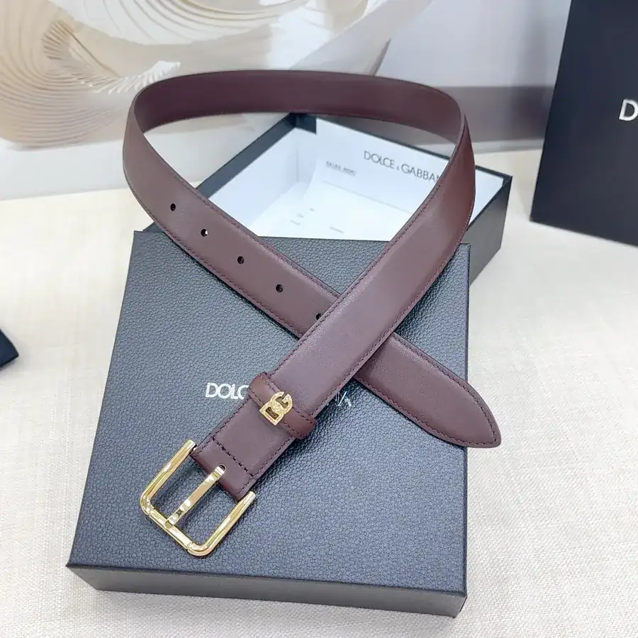 D&G Belt in 3.0cm Width, Premium Full Grain Leather