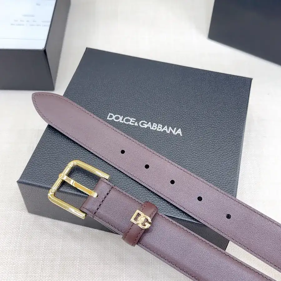 D&G Belt in 3.0cm Width, Premium Full Grain Leather