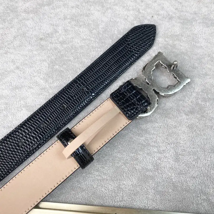D&G New Belt with Precision Brass Hardware and Grained Calfskin