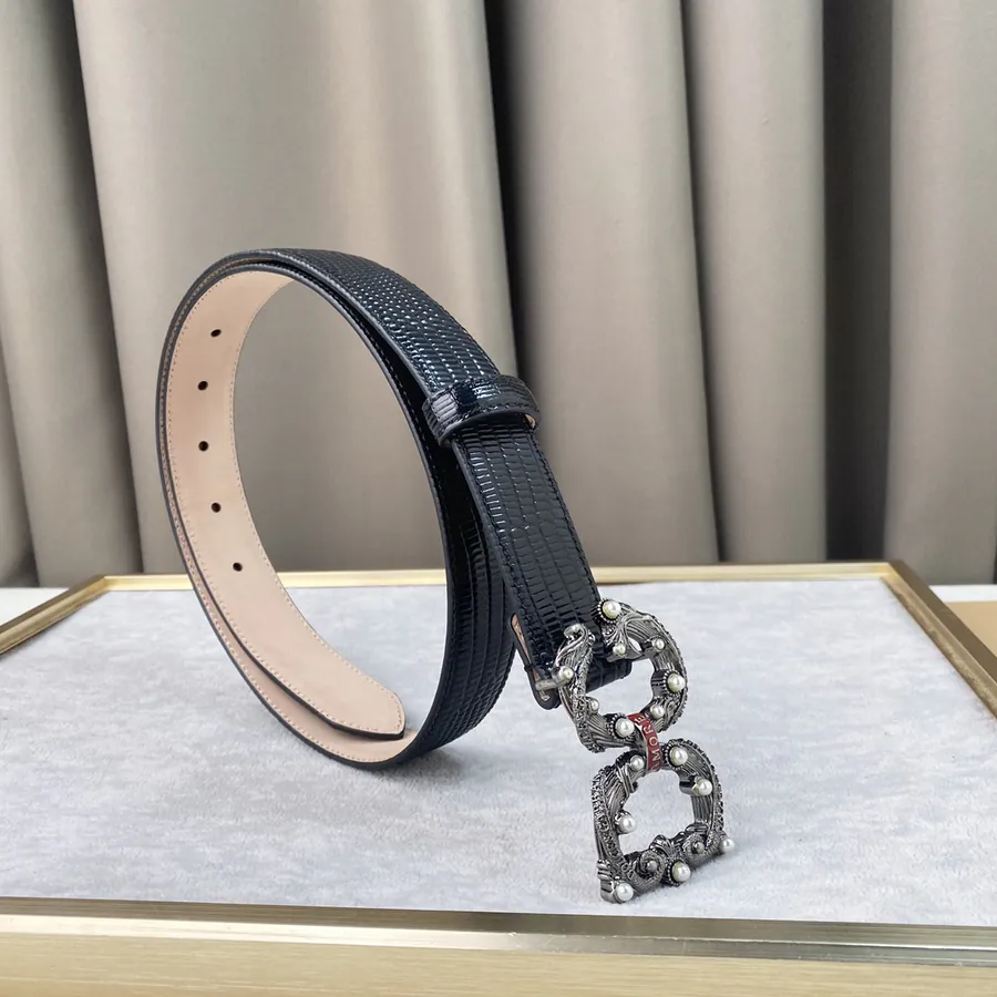 D&G New Belt with Precision Brass Hardware and Grained Calfskin