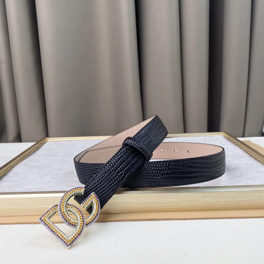 D&G Belt with Precision Brass Hardware and Genuine Crocodile Leather