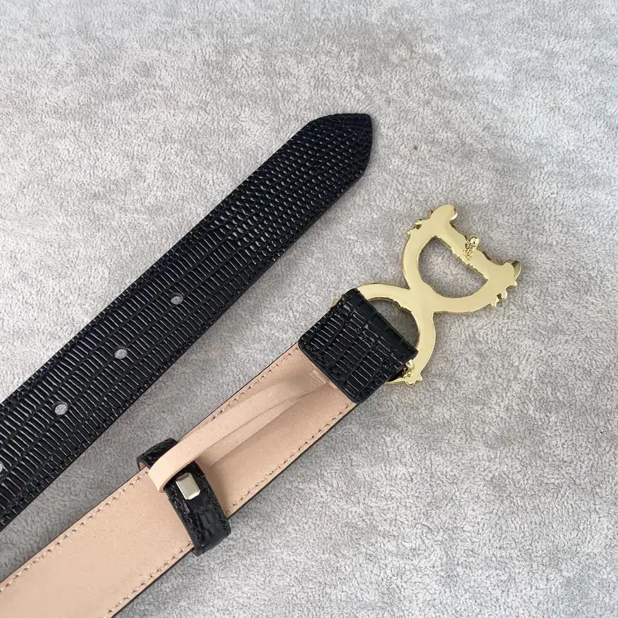 D&G New Belt with Precision Brass Hardware and Grained Calfskin