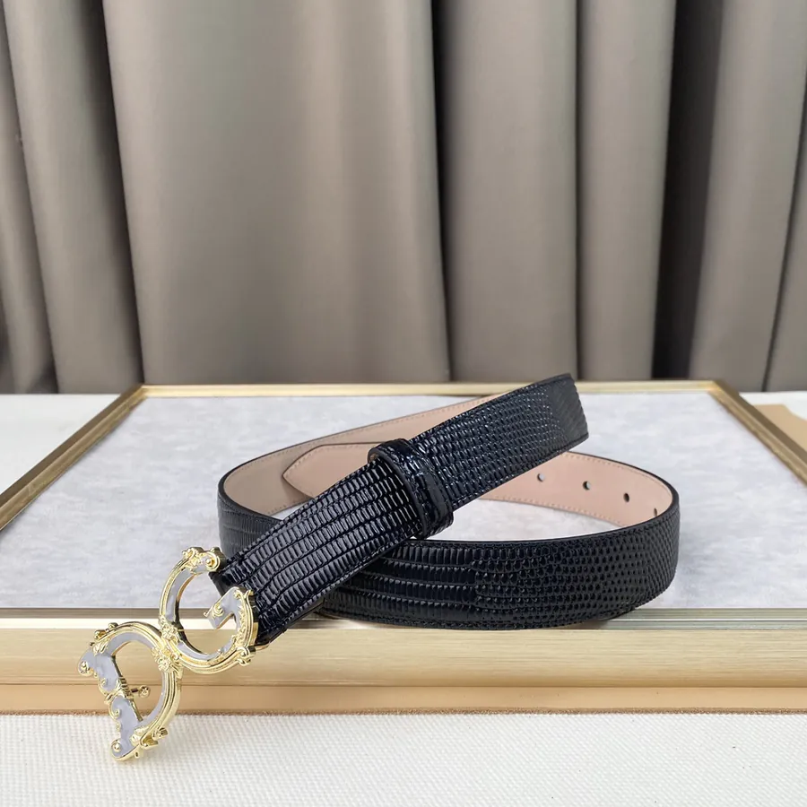 D&G New Belt with Precision Brass Hardware and Grained Calfskin