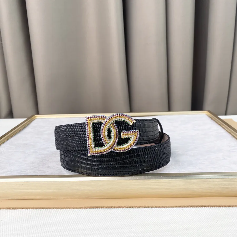 D&G New Belt Precision Brass Hardware, Genuine Crocodile Skin