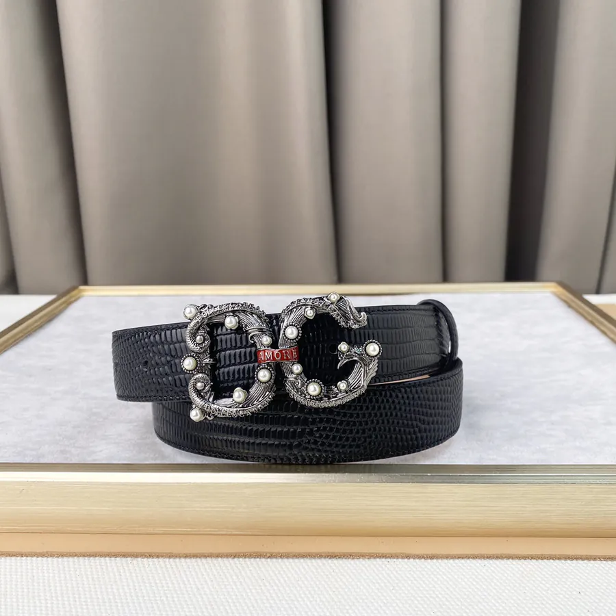D&G New Belt with Precision Brass Hardware and Grained Calfskin