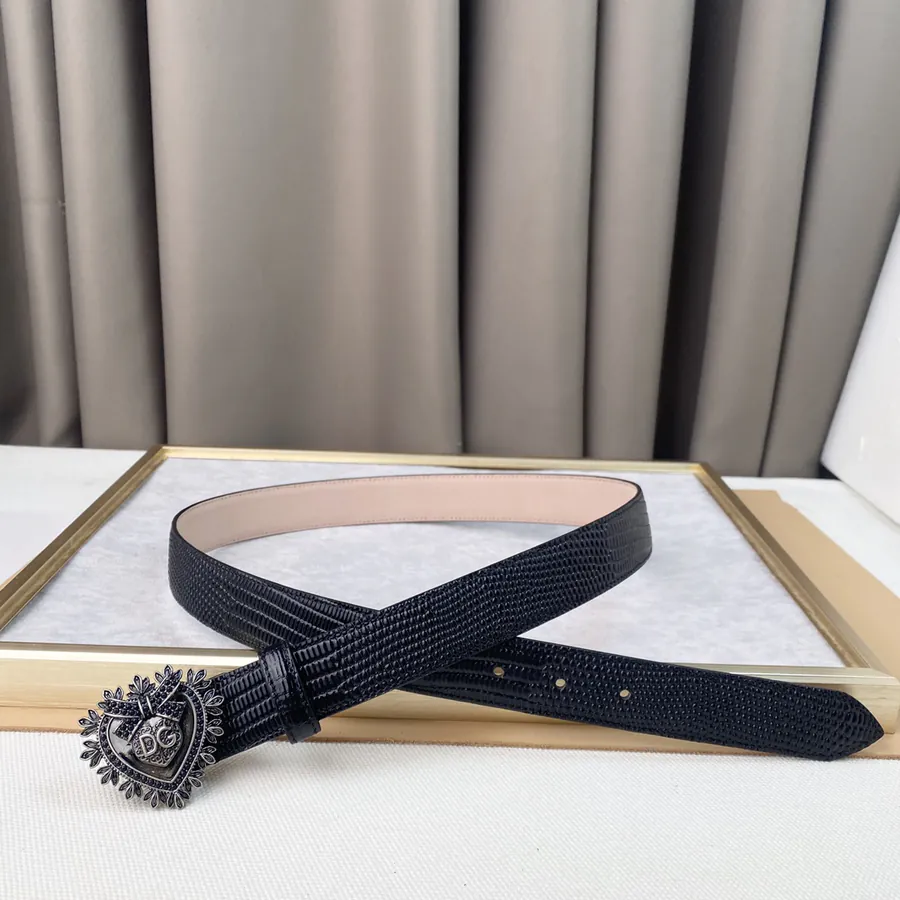 D&G New Belt with Precision Brass Hardware and Grained Calfskin