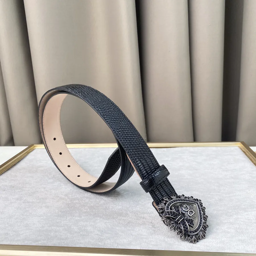 D&G New Belt with Precision Brass Hardware and Grained Calfskin