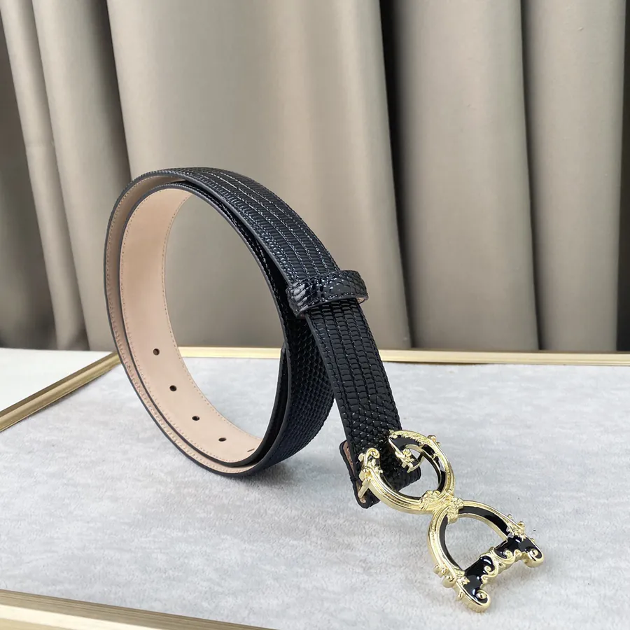 D&G Belt with Precision Brass Hardware, Genuine Alligator Calfskin