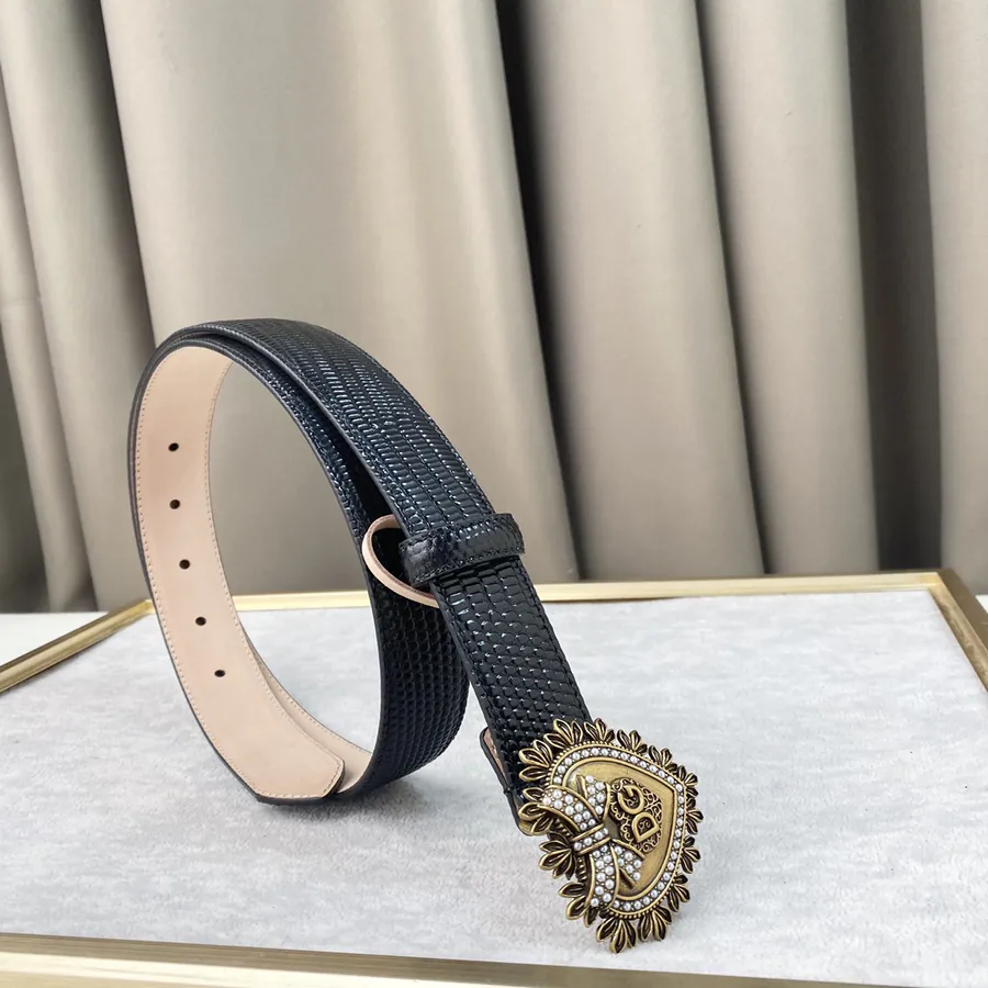 D&G New Belt with Precision Brass Hardware and Grained Calfskin