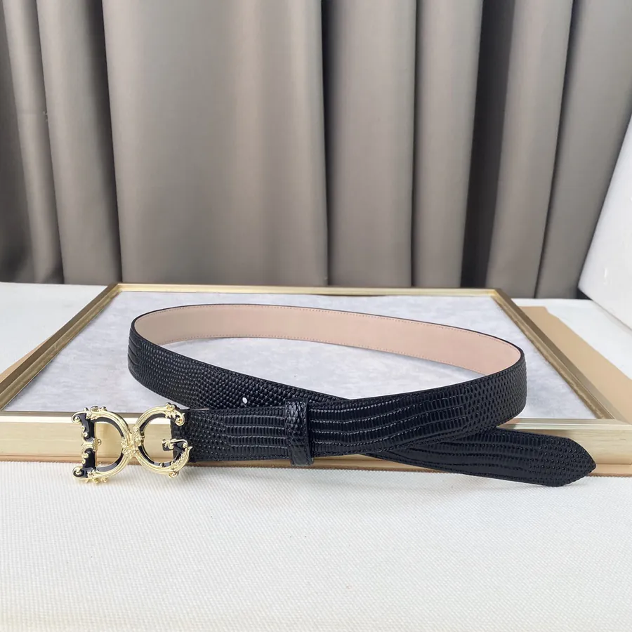 D&G New Belt with Precision Brass Hardware and Grained Calfskin