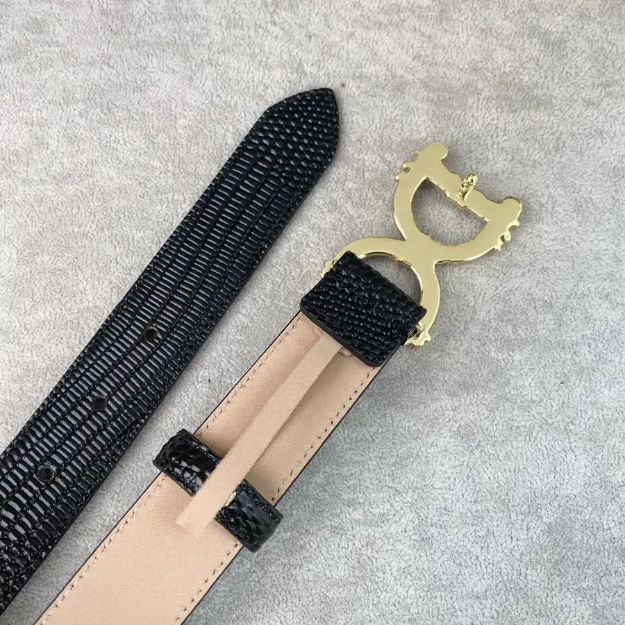D&G New Belt with Precision Brass Hardware and Grained Calfskin