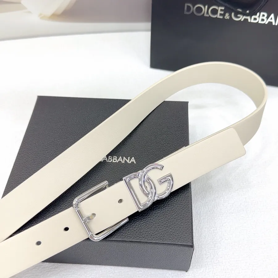 D&G Belt in 3.0cm Width, Premium Full Grain Leather