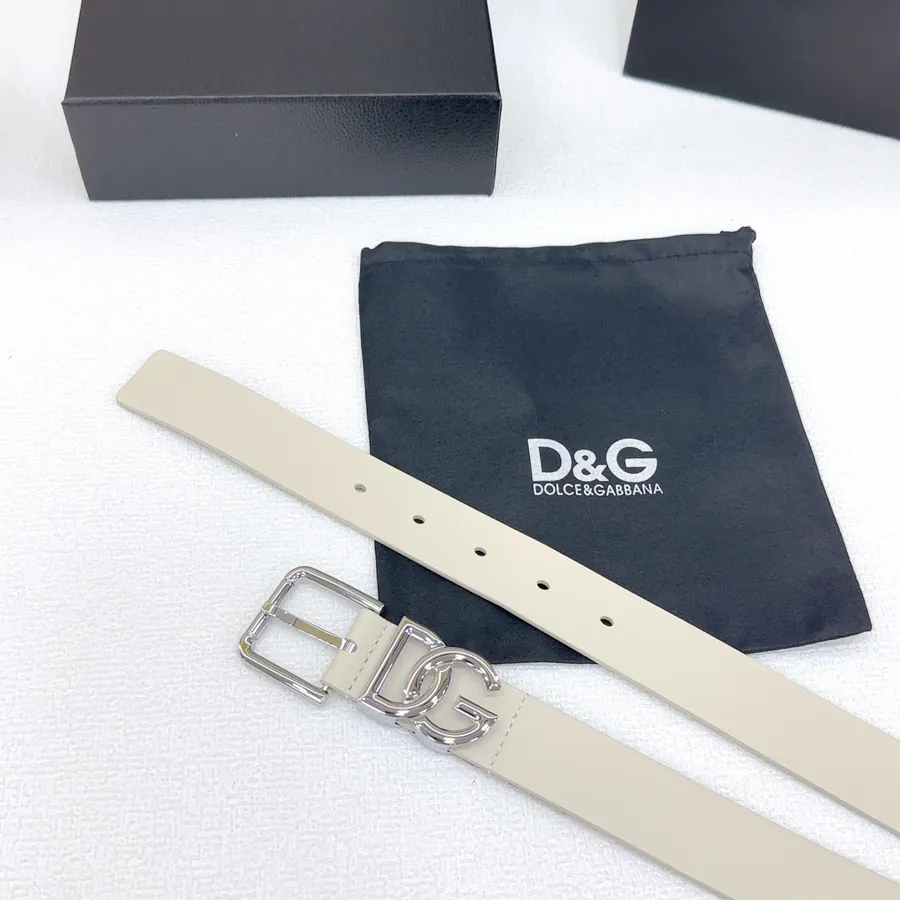 D&G Belt in 3.0cm Width, Premium Full Grain Leather