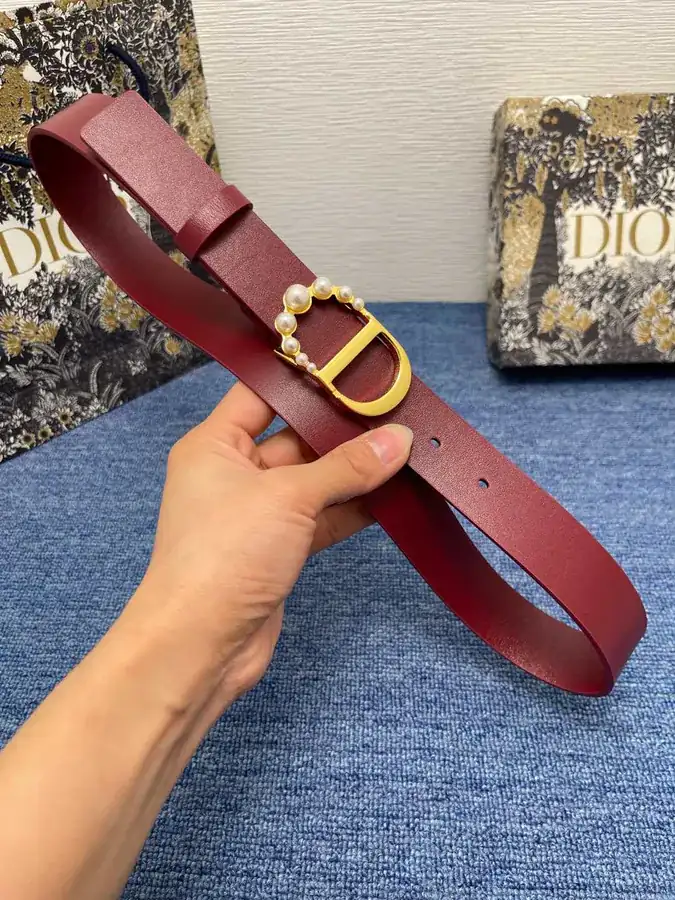 30 Montaigne Belt in Black Smooth Calfskin