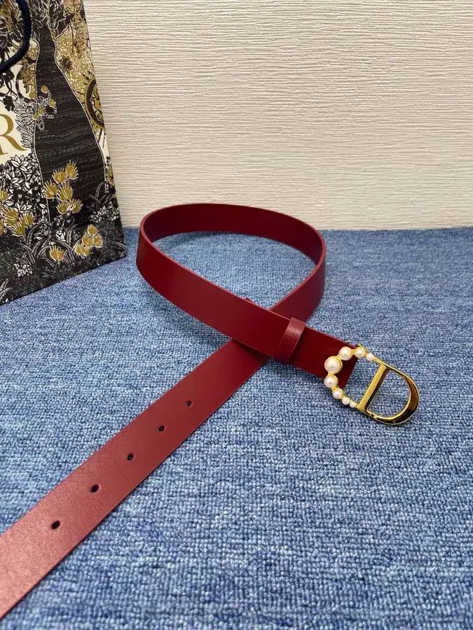 30 Montaigne Belt in Black Smooth Calfskin