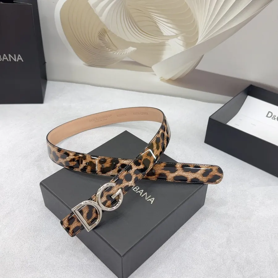 D&G Belt in 3.0cm Width, Premium Full Grain Leather