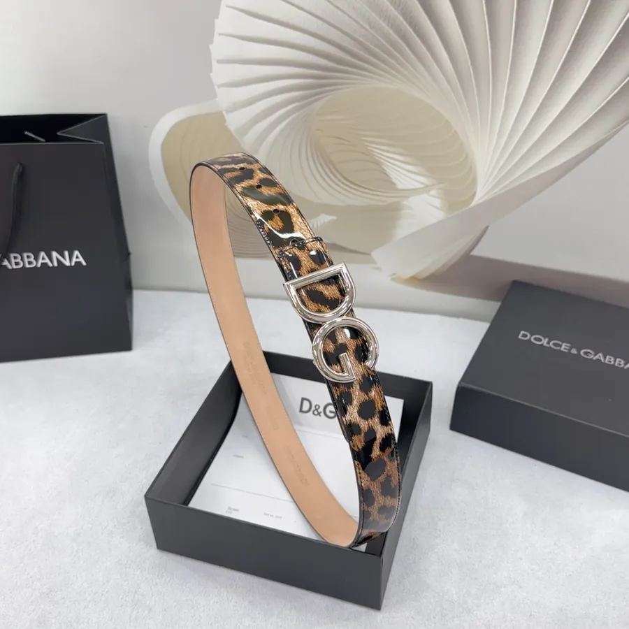 D&G Belt in 3.0cm Width, Premium Full Grain Leather