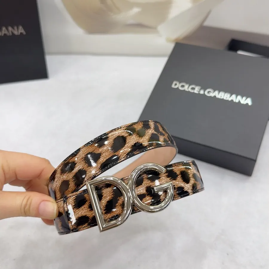 D&G Belt in 3.0cm Width, Premium Full Grain Leather