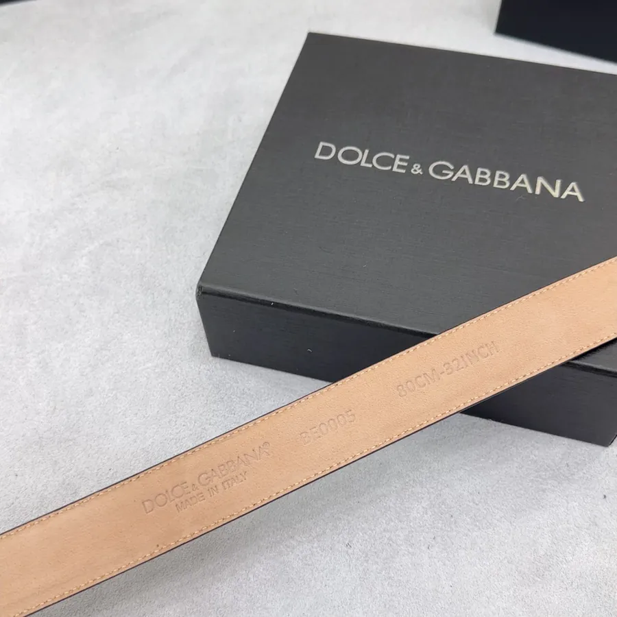 D&G Belt in 3.0cm Width, Premium Full Grain Leather