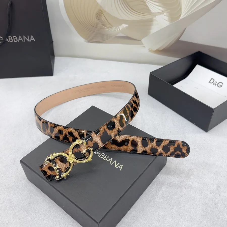 D&G Belt in 3.0cm Width, Double Sided Top Grain Leather