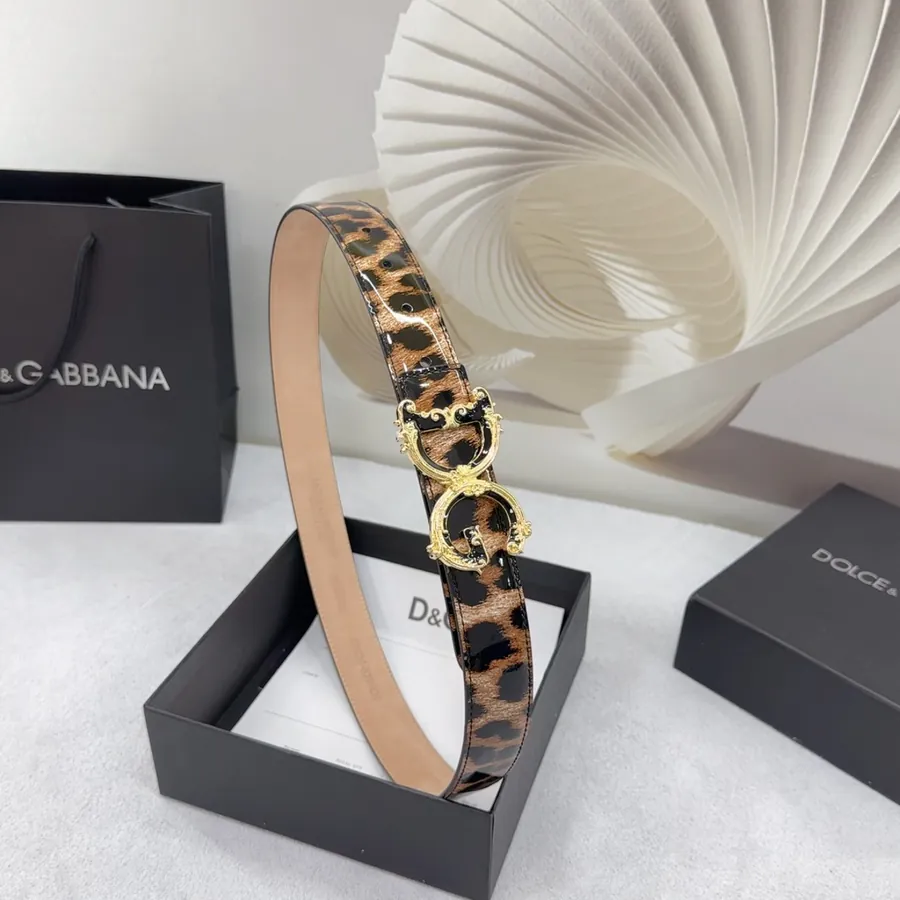 D&G Belt in 3.0cm Width, Double Sided Top Grain Leather