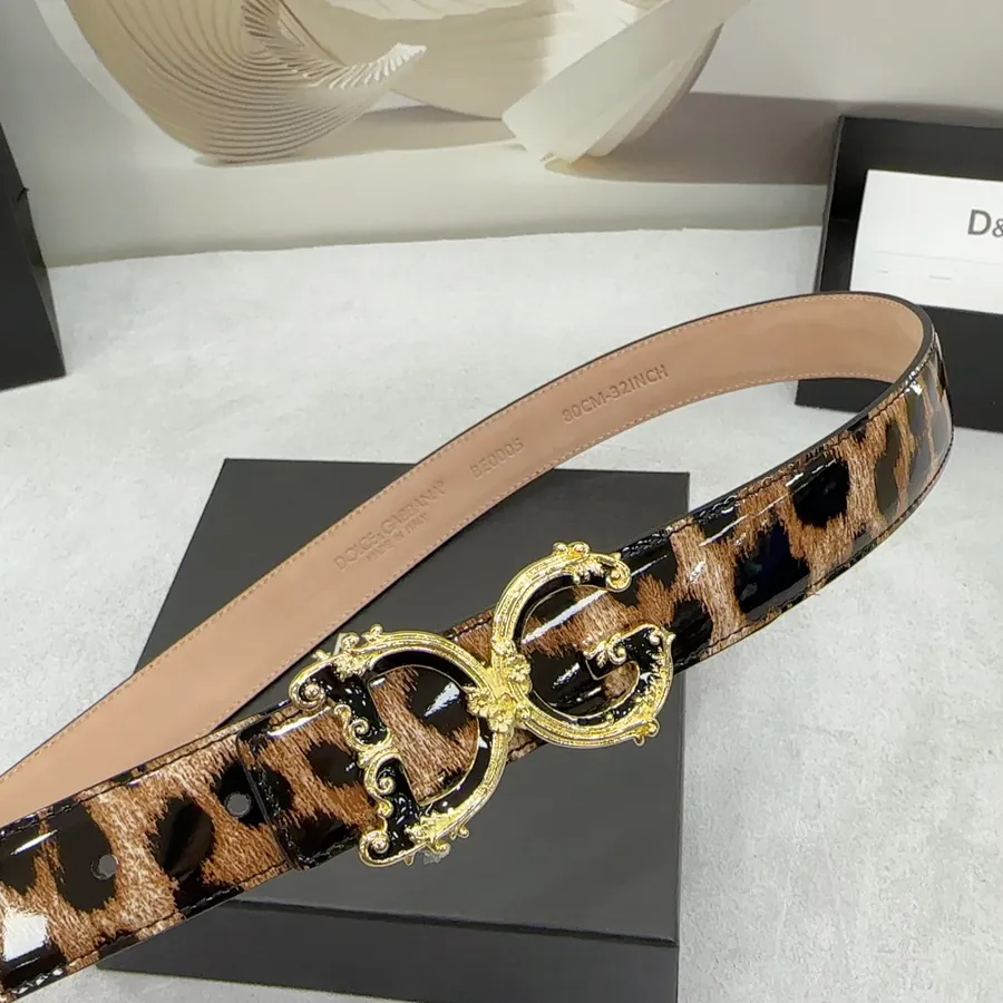 D&G Belt in 3.0cm Width, Double Sided Top Grain Leather