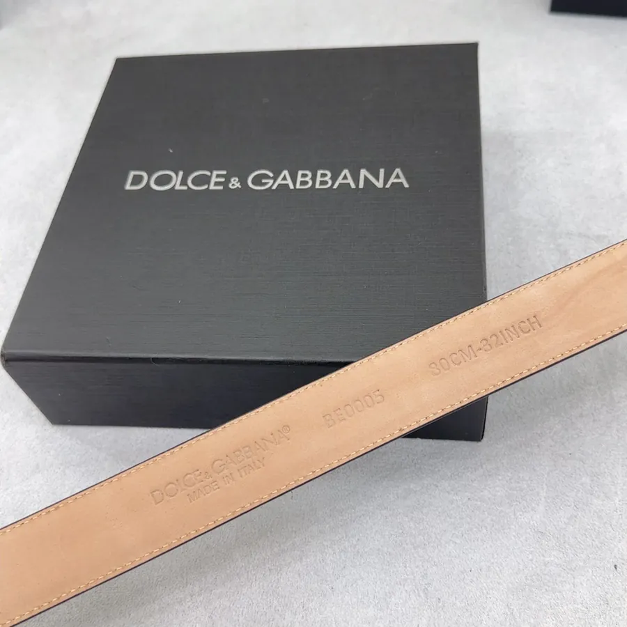 D&G Belt in 3.0cm Width, Double Sided Top Grain Leather