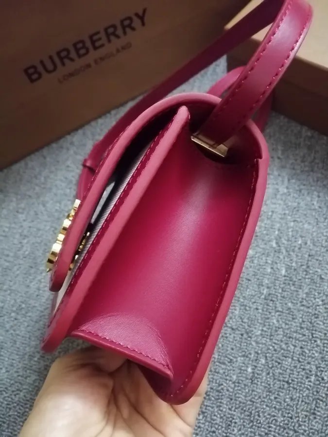 P480 Thomas Bur Mini Signature Dual Tone Canvas and Leather Crossbody Bag