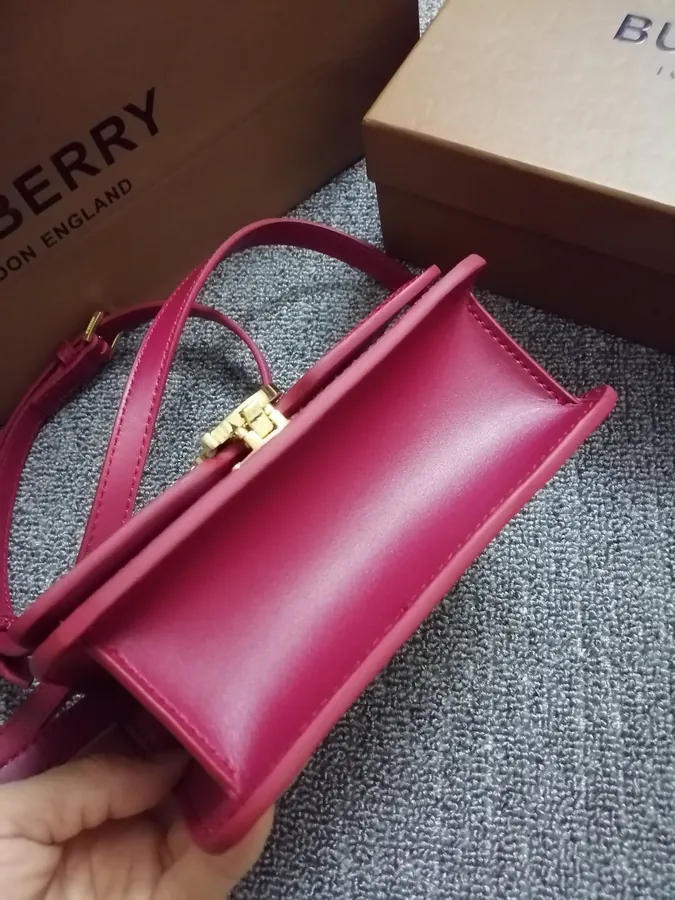 P480 Thomas Bur Mini Signature Dual Tone Canvas and Leather Crossbody Bag