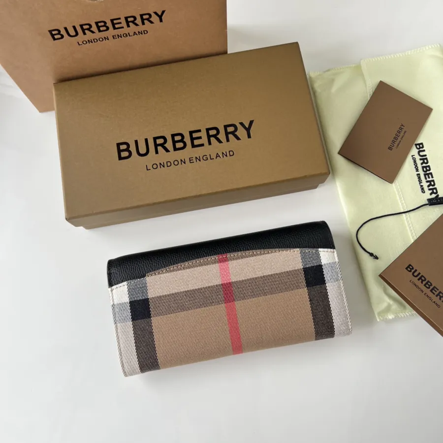 P240 House Patchwork Leather Long Wallet
