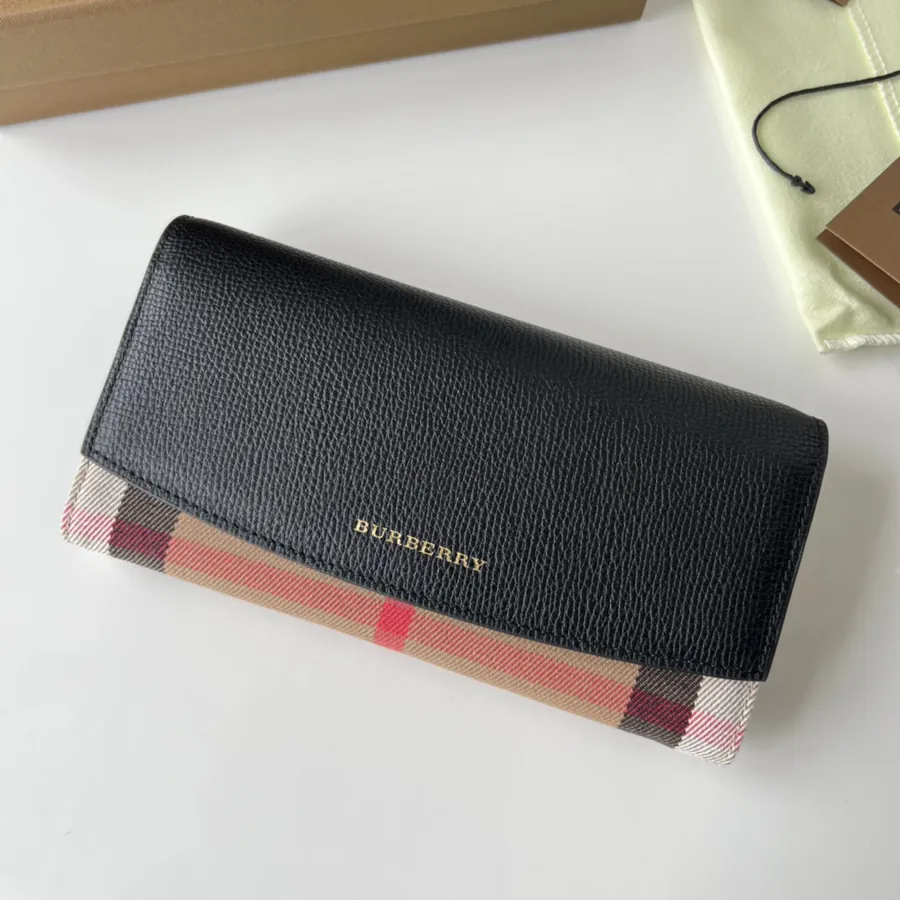 P240 House Patchwork Leather Long Wallet