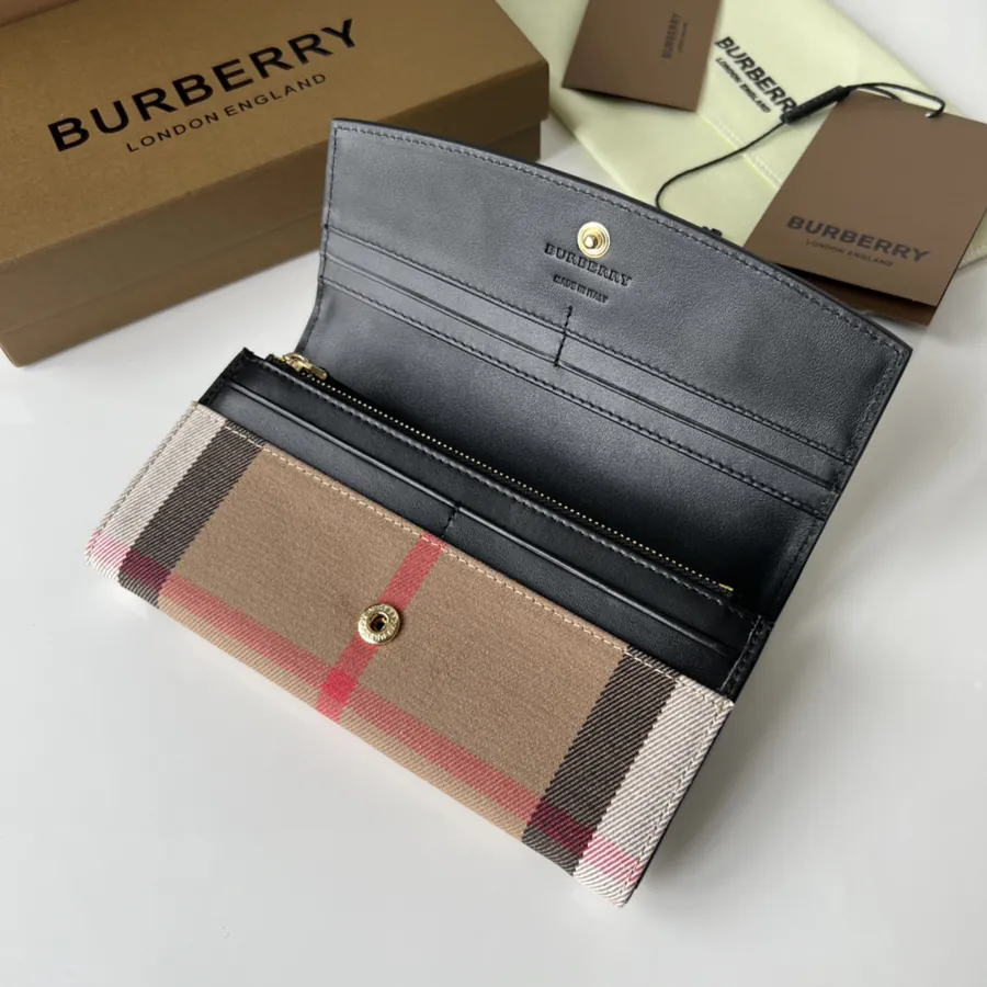 P240 House Patchwork Leather Long Wallet