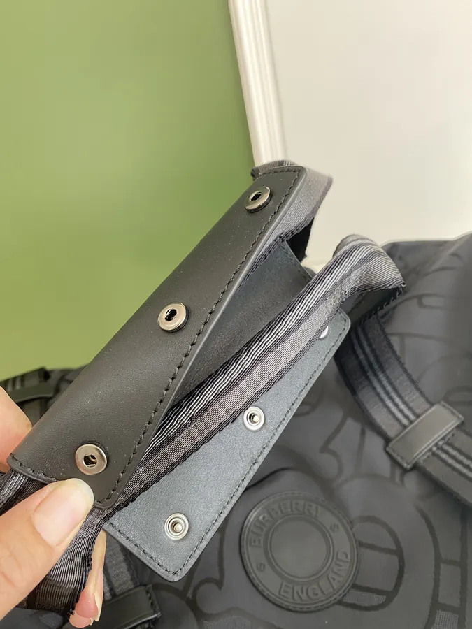 BBR Travel Bag with Nylon and Grained Calfskin