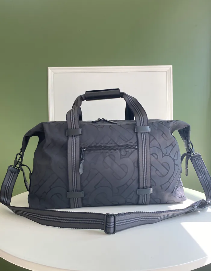BBR Travel Bag with Nylon and Grained Calfskin