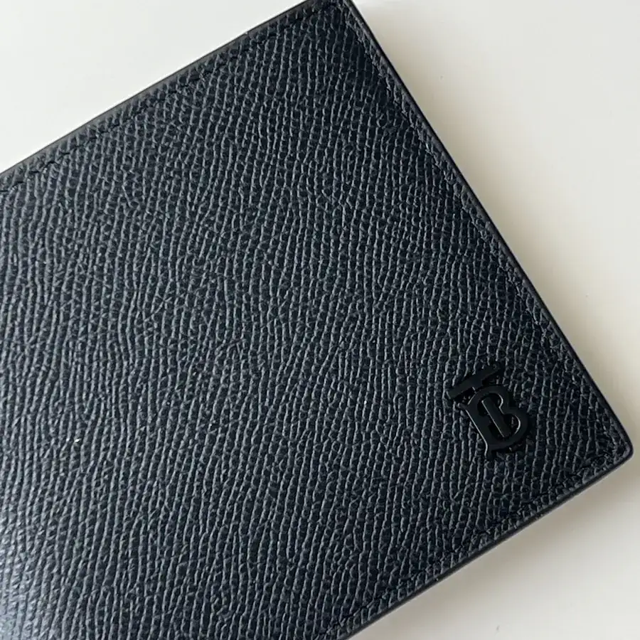 TB Double Wallet in Grained Calfskin and Black Calfskin from B•Home
