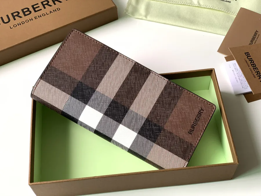 P220 Vintage Check Eco Friendly Canvas Long Wallet