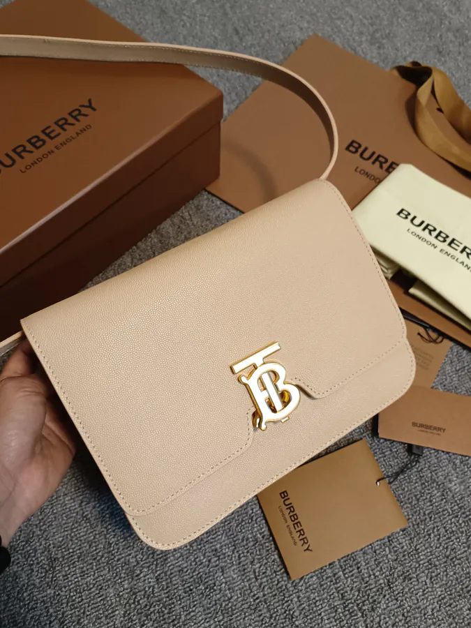 Fish Grained Leather Crossbody Bag with Stand Up Silhouette