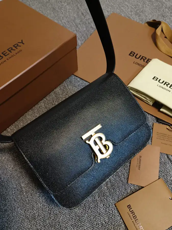 Grained Calfskin B Style Shoulder Bag