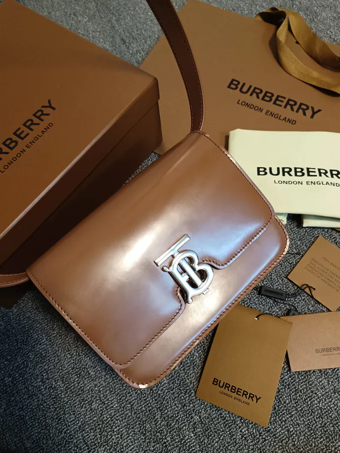 B Brand TB Small Number Exclusive Leather Strap Crossbody Bag