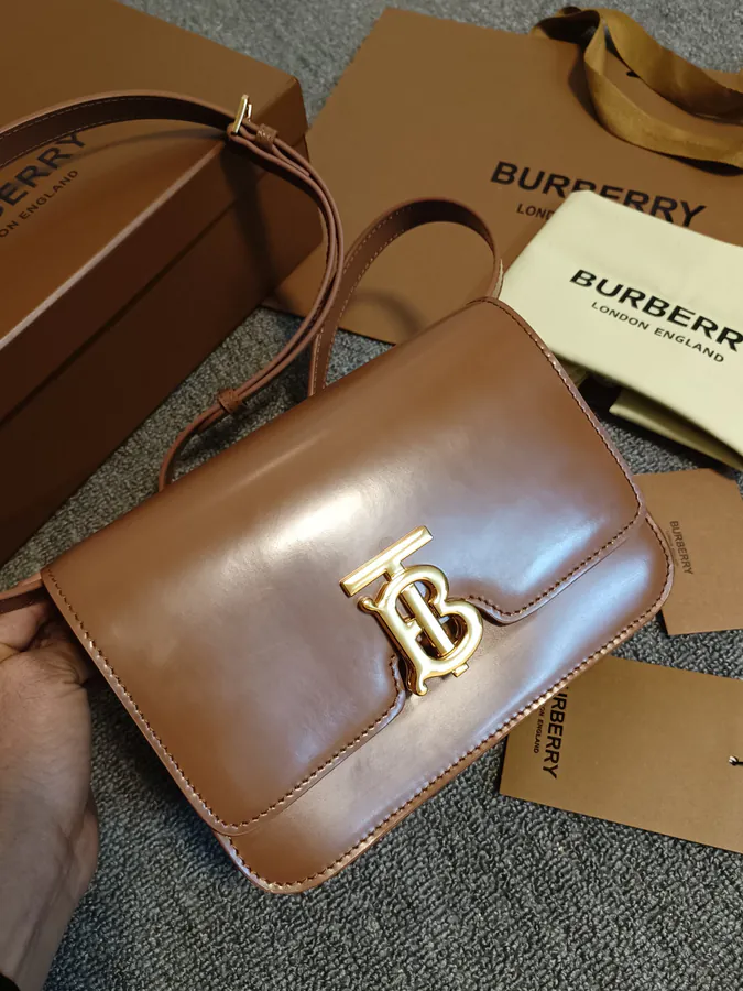 B Brand Leather Buckle Tote Standout Design