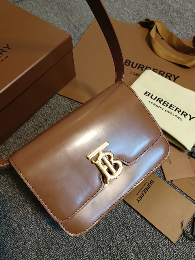 B Brand Leather Buckle Tote Standout Design