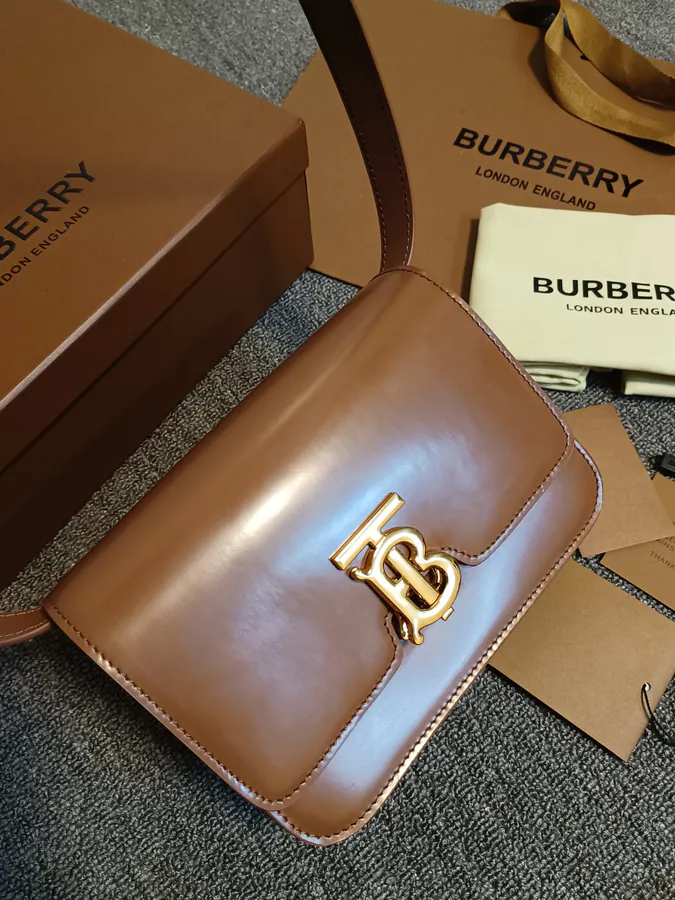 B Brand Leather Buckle Tote Standout Design