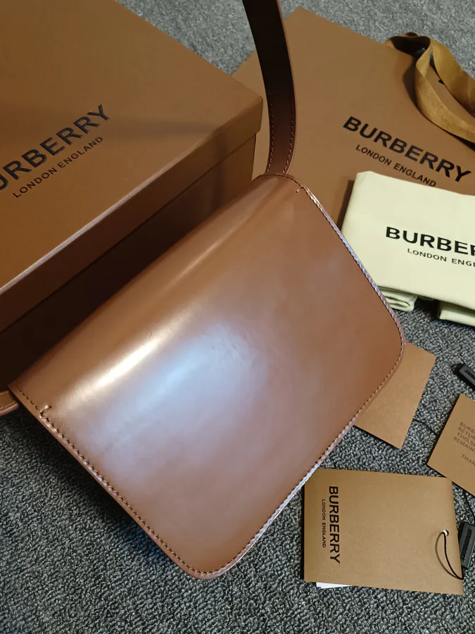 B Brand Leather Buckle Tote Standout Design