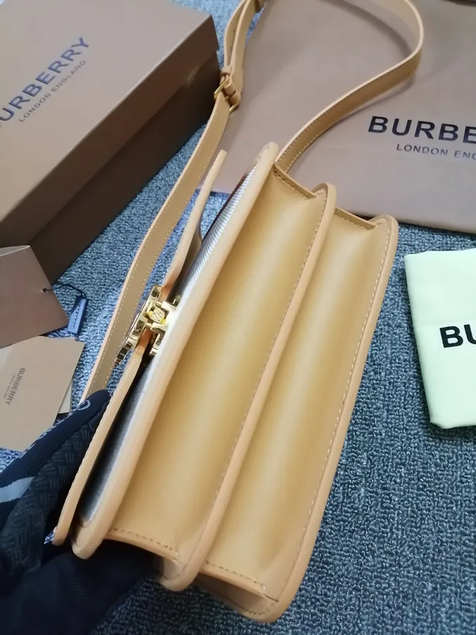 Thomas Bur Inspired Dual Tone Canvas Leather Zip Bucket Bag