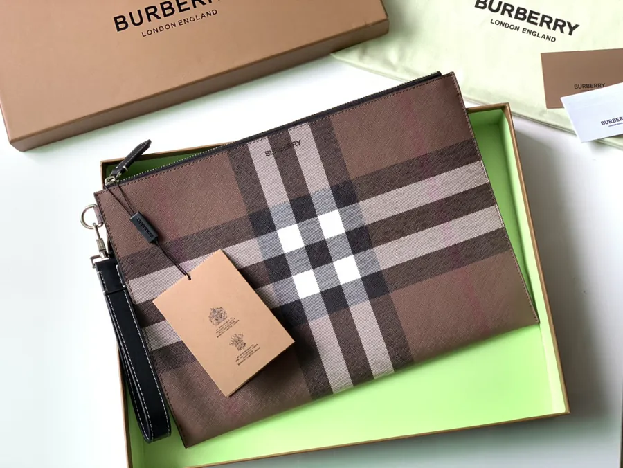 P260 Vintage Large Checkered Eco Friendly Canvas Clasp Organizer Bag