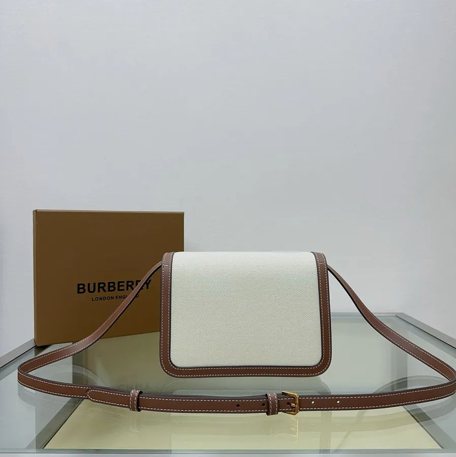 Thomas Bur Exclusive Identifier Dual Tone Canvas and Leather Zip Tote