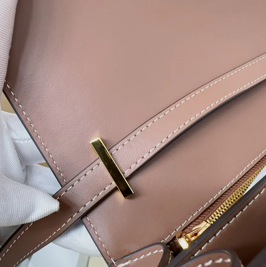 Thomas Bur Exclusive Identifier Dual Tone Canvas and Leather Zip Tote