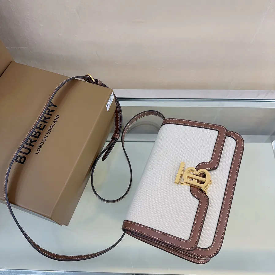 Thomas Bur Exclusive Identifier Dual Tone Canvas and Leather Zip Tote